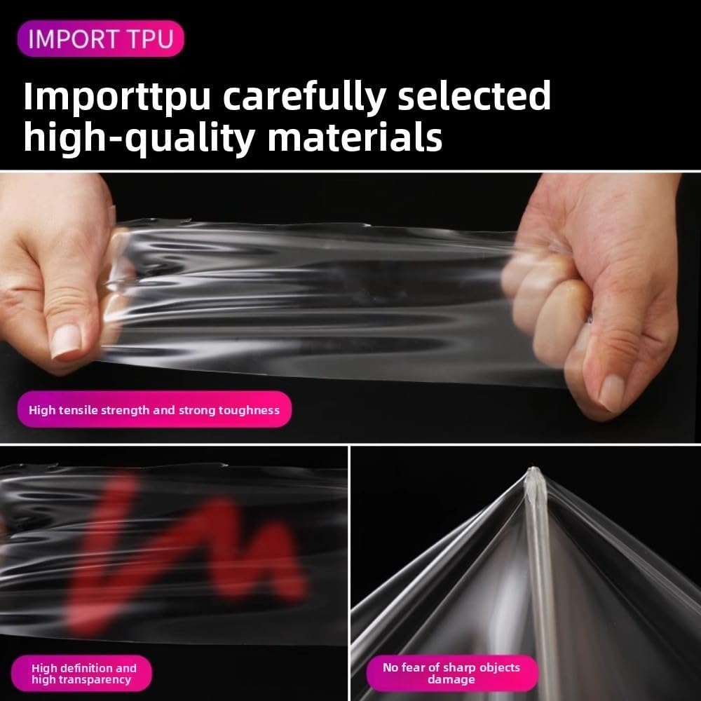 Car Interior Center Console Transparent TPU Protective Film Anti Scratch Sticker LCD Screen Film For Hyundai Palisade 2022-2024