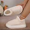 2024 Горячая Распродажа Женская Обувь Слипоны Женские Сапоги Зимние Круглый Носок Однотонные Плюшевые Теплые На Среднем Каблуке Водонепроницаемые Лаконичные Зимние Сапоги
