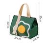 Cartoon Bear Insulated Canvas Pattern Picnic Bag Ice Pack Tote Lunch Bag Food Storage Container