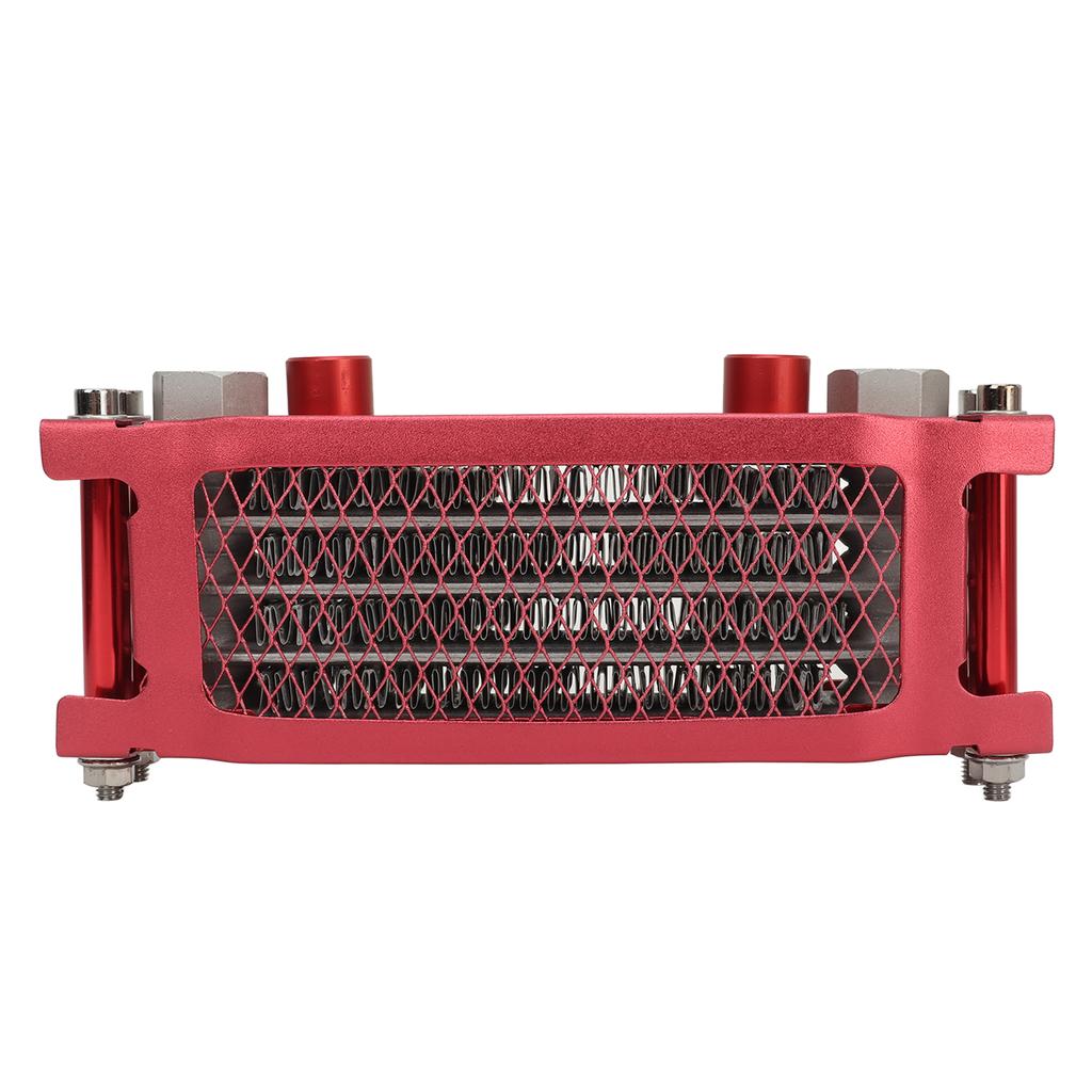 17 шт. Комплект радиатора масляного радиатора для мотоцикла Алюминиевый 4-рядный Комплект для охлаждения моторного масла Замена для Monkey 125cc-140cc Красный
