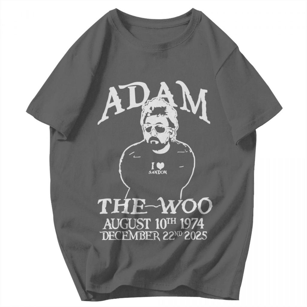 Мужская футболка Adam The Woo RIP Винтажная Уникальная Y2K Графическая Аниме Унисекс Одежда Футболки