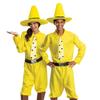 Disguise Uni Adult Men's Yellow Hat Costume, Official Curious George and Hat Costume, Adult Size, See Picture, One Size Small