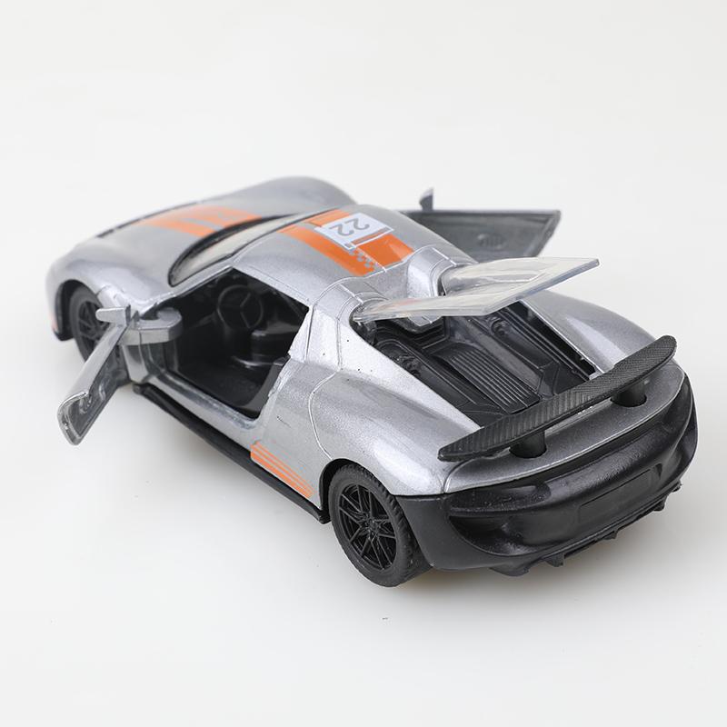 AABKN1 (bagged)1:36 Alloy Car Model Simulation 918 Porsche Racing Car Vehicle Pull Back Car Ornaments Collection Toys For Boy Children