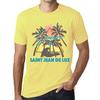 Men’s Vintage Tee Shirt Graphic T Shirt Summer Triangle Saint Jean De Luz Pale Yellow