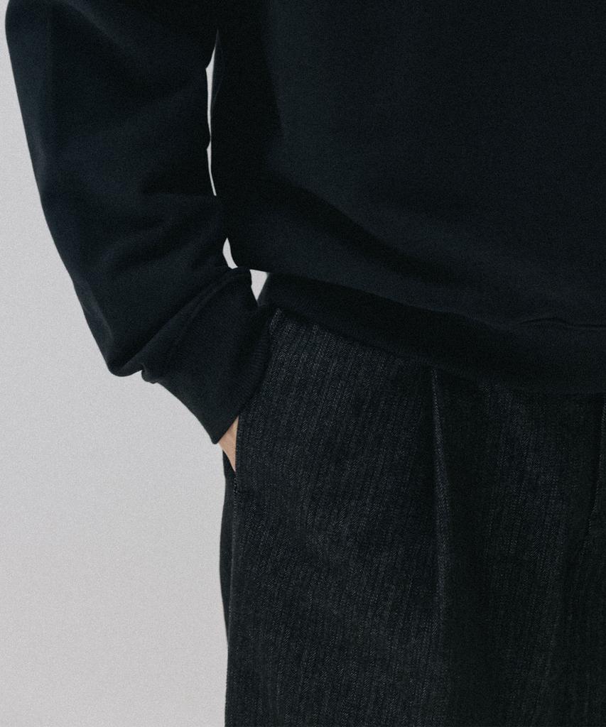 Брюки BLANKROOM из твила "елочка"_Черные