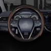 Противоскользящая оплетка на руль автомобиля, подходит для 37-38 см, автостайлинг, универсальное украшение для автомобиля, авто