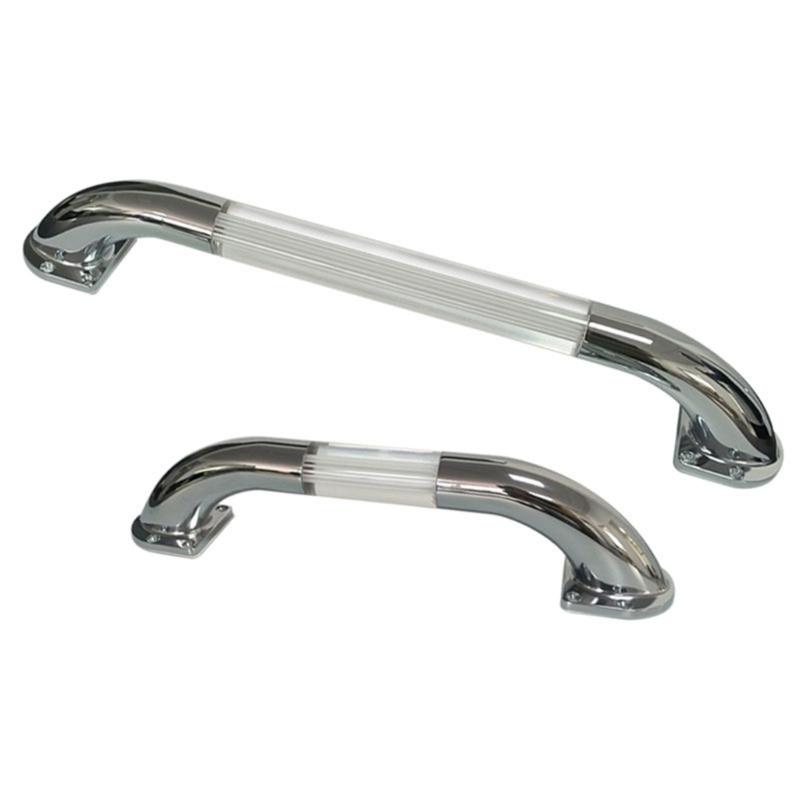 13/18 Inch Zinc Alloy Industrial Pipe Wall Handrail Luminous Door Pull Handle,Staircase Steps Handrail, Grab Bar for RVs