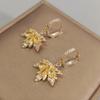 Желтые серьги-подвески с кленовым листом для женщин, новинка 2023 года, модные ювелирные аксессуары для свадебных и помолвочных вечеринок