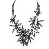 [P0663] - Black 'Batucada' Designer Necklace (Bamboo)