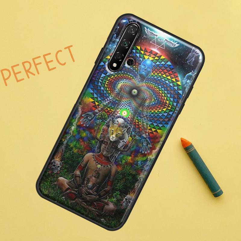 Spiritual Trippy Psychedelic Case For Huawei Nova 10 9 SE 5T Y90 Y70 Y60 Y61 Nova 3i 7i 8i 11i P20 P40 P30 Lite P60 Pro