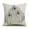 Thanksgiving Linen Pillowcase Autumn Pumpkin Print Pillow Cushion Cover