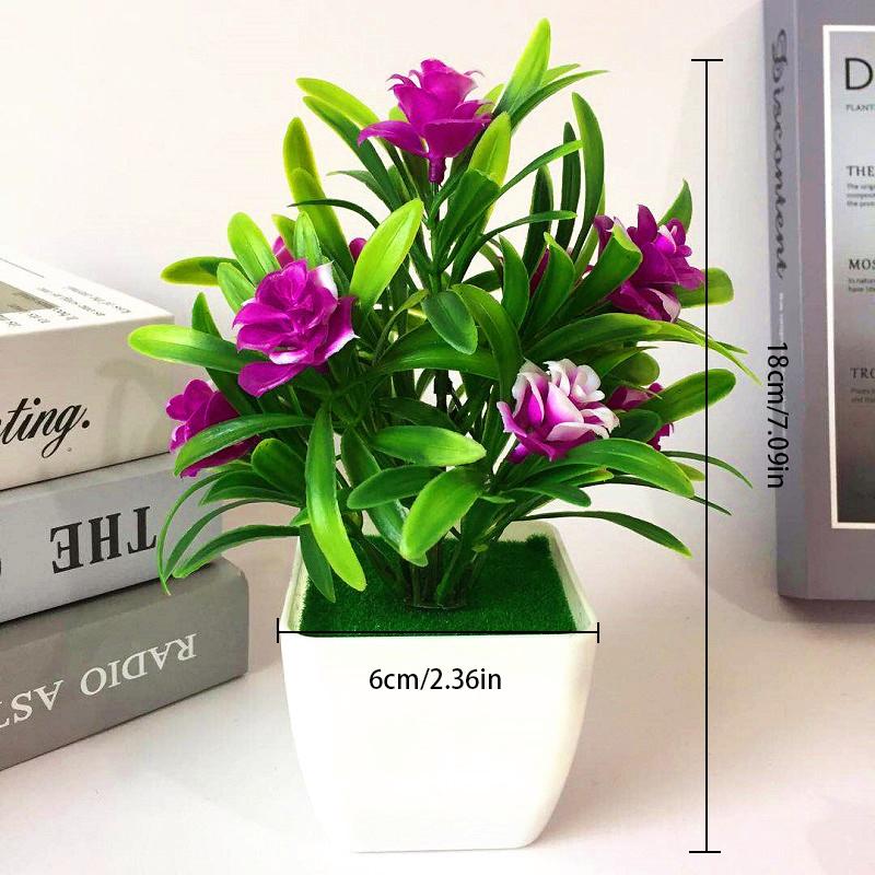 1 шт. Искусственные растения бонсай, маленькие цветы в горшке, искусственные растения, украшения в горшках для украшения стола в доме, комнате, декор для сада отеля