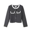 Velwin Autumn New Small Fragrant Style Contrasting Elegant Commuting Classic Coat