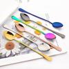6Pcs Coffee Spoon Ice Cream Tea Stirring Spoon Kitchen Accessories Bar Tools Long Handled Spoons Stainless Steel Tableware Set