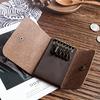 Держатель для карт из натуральной кожи с кошельком для ключей для мужчин, высококачественный органайзер для ключей в стиле ретро для женщин, чехол для ключей для дома
