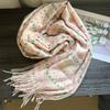 1pc 2025 Autumn And Winter New Scarf Women's Korean Style All-match Plaid Tassel Student Warm Neck Scarf