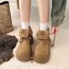 Ботинки Мартин на толстой подошве, увеличивающие рост, в британском стиле, женские, 2025, новые осенние, ретро, универсальные короткие ботинки, два варианта носки, ботинки, стройнящие ноги