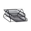 Mesh Desktop File Sorter Organizer Paper File Rack Multi Functional 2 Tiers File Tray Document Holder for Desktop Office Home