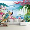 3D Wallpaper Wall Mural Peacock Waterfall Nature Landscape Large Mural Wall Paper For Living Room Art Decoration