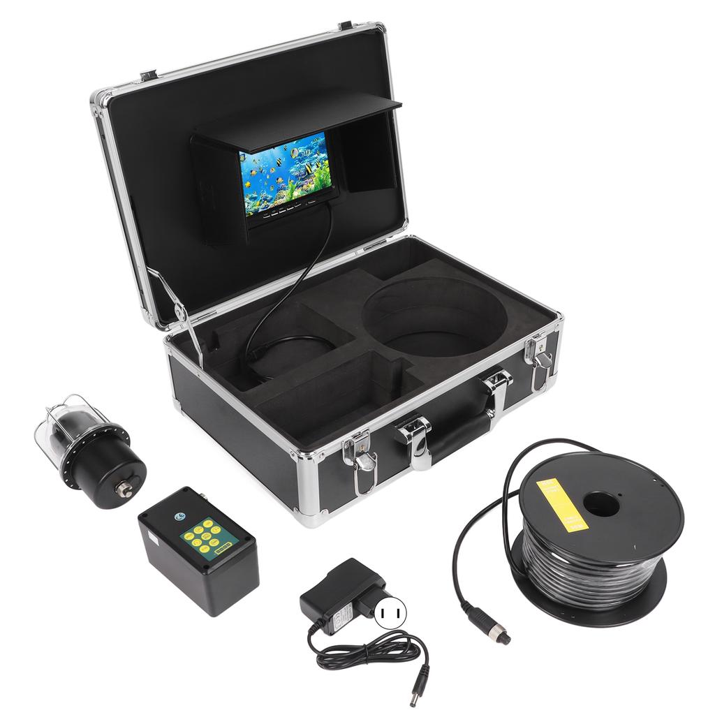 7inch Underwater Fishing Camera IP68 Waterproof Rotate 360 Degrees High Definition 20 LED Portable Fish