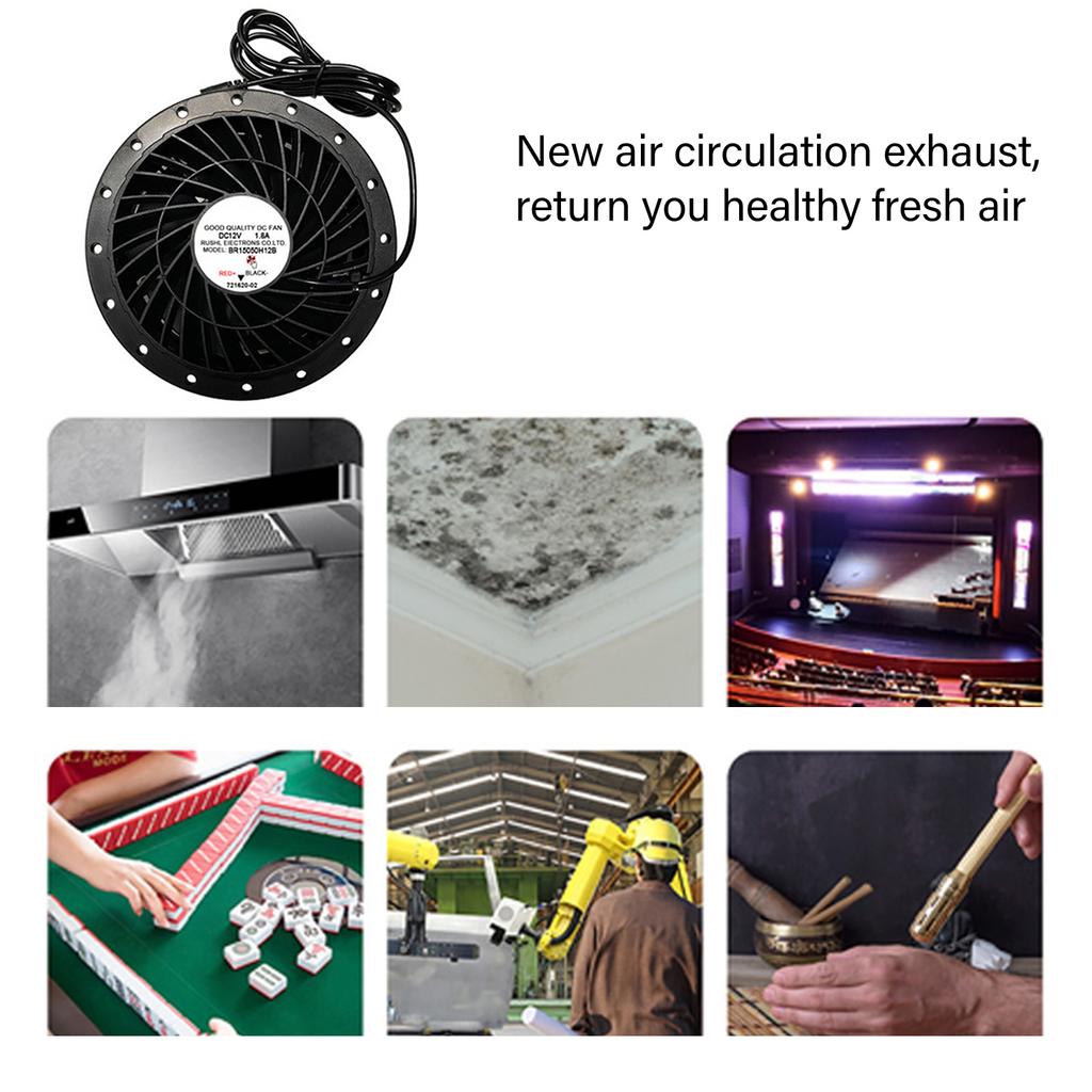 Малошумный канальный вентилятор 6500 об/мин вытяжной вентилятор 12 В вентиляционный вентилятор для ванной комнаты кухни курятника теплицы и склада
