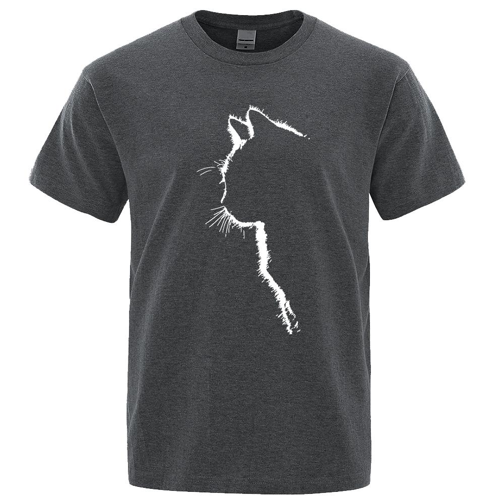 Хлопковые футболки для мужчин, крутые футболки с котами и животными, летние футболки с короткими рукавами, мужские уличные футболки в стиле хип-хоп, забавные футболки