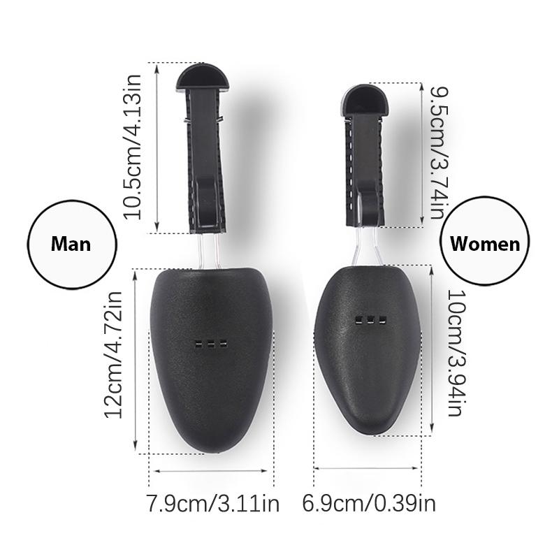 1 Pair Plastic Shoe Tree Shaper Shapes Stretcher Adjustable For Women Men