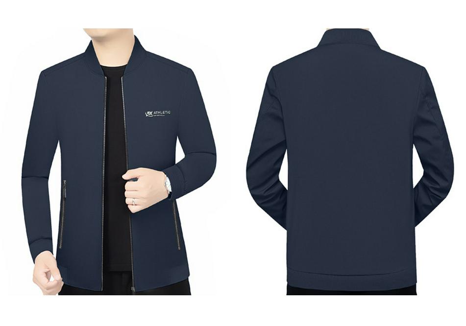 Стильная мужская куртка в стиле business casual с воротником-стойкой, весна 2026 - Элегантный и универсальный однотонный топ