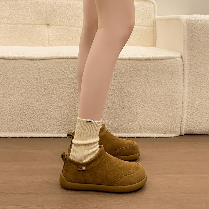 Женские большие размеры мягкие эластичные зимние со штрипкой на стопе теплые противохолодовые утепленные сноубутсы нескользящие износостойкие для улицы для отдыха кроссовки хлопковые ботинки