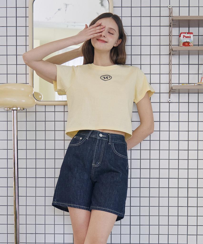 SWEET SOUP Emblem Crop T-Shirt_Yellow(Wb4Stf7)