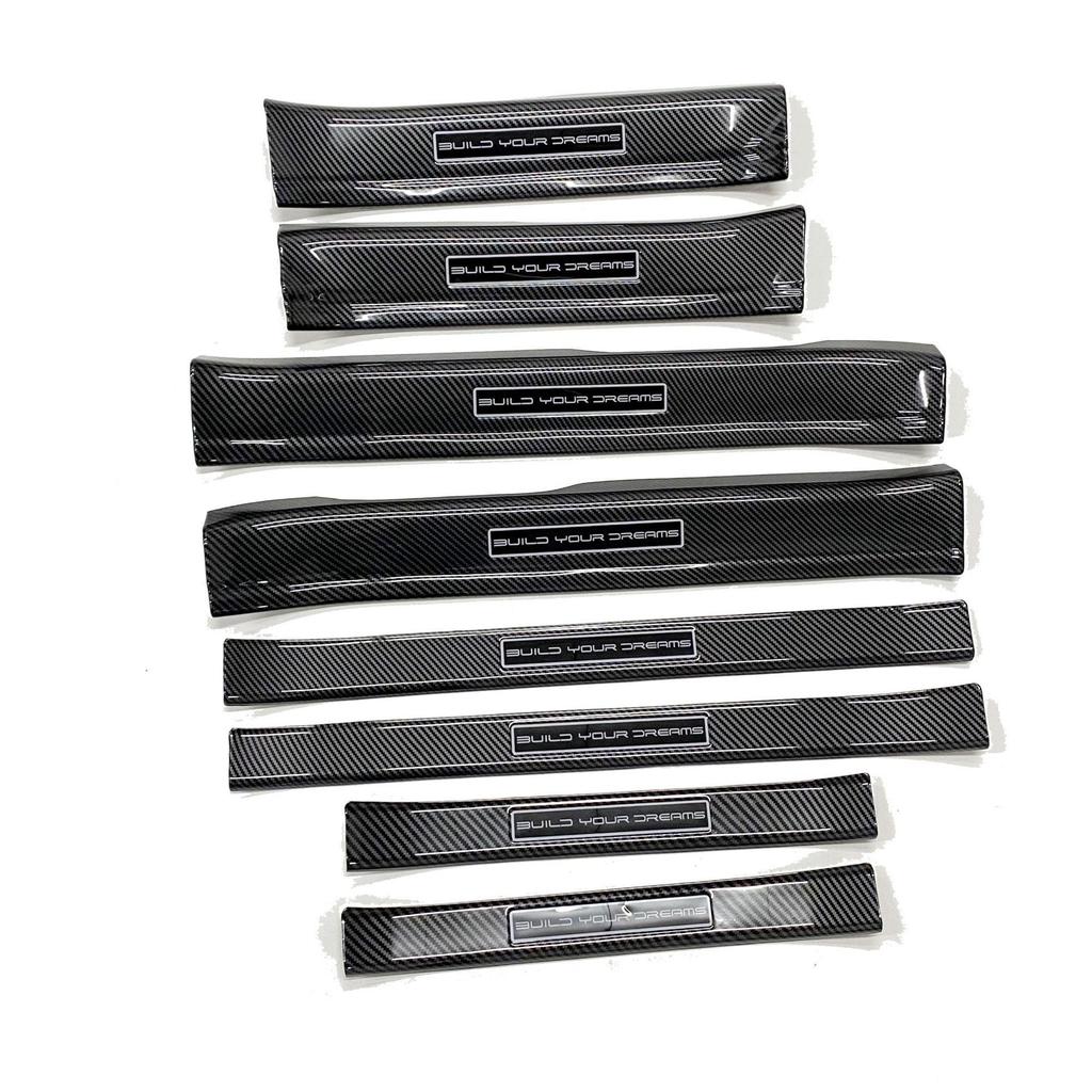 Compatible with BYD Song PLUS, Carbon Fiber Pattern Door Sill and Rear Bumper Anti-Kick Protection Upgrade.