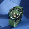 Часы Аналоговый хронограф Кварцевые часы Зеленый уретановый ремень Водонепроницаемые часы с датой Подарочные [BUREI] Мужские Мужские Мужские