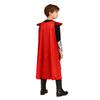 Boys Knight Costume Metallic Gloss Patchwork Top Back Invisible Zipper Long Sleeve Detachable Cape Cosplay Outfit