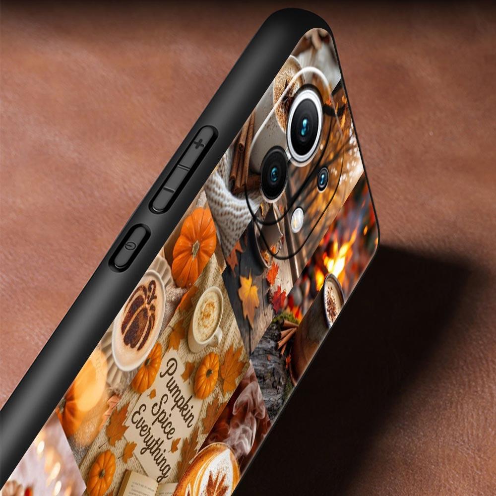 Чехол для телефона 'Тыква Осенние Листья Кофе' для Xiaomi Mi 17 Pro Max 15 14 13 12 11 Ultra 15T 14T 13T 12T Pro Lite Мягкий ТПУ