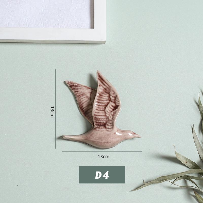 3D Керамические Птицы Настенный Подвесной Кулон Домашние Украшения Декор для ТВ-фона Ремесла Декор для Подвешивания в Гостиной Ручная работа