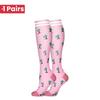 1 Pair Cute Cat Compression Socks Knee High 20-30 Mmhg Fit Medical Edema Diabetes Varicose Veins Running Sports Socks