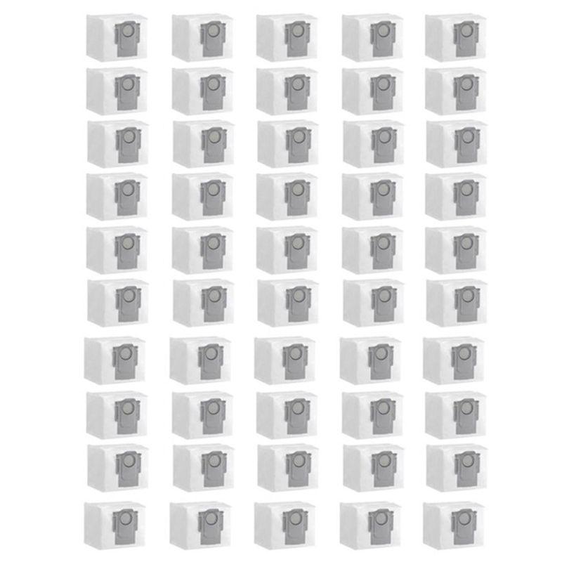 ABBY-50Pcs Dust Bag For Roborock S7 Pro Ultra/S7 Maxv Ultra/Q5+ /Q7+/Q7 Max+/T8 S8/S8 Pro Ultra Vacuum Cleaner Replacement Parts