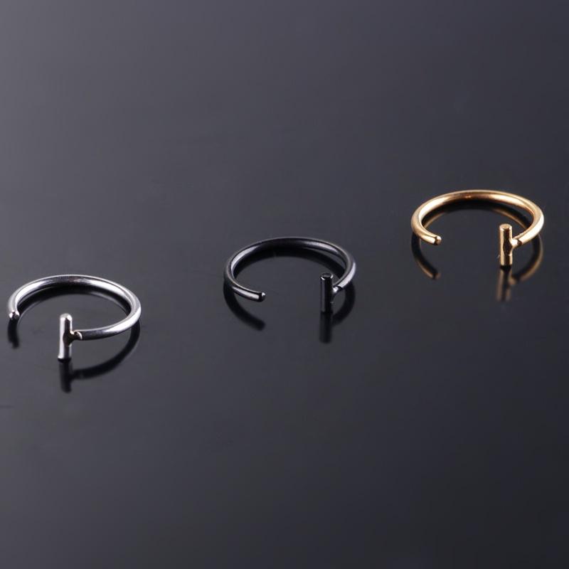 Модное кольцо для губ и носа в стиле панк, модные кольца для перегородки, кольца для поддельного пирсинга, 1 шт., нержавеющая сталь, женские и мужские украшения для тела, кольцо для губ