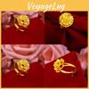 Stunning Peony Goldplated Ring For Women Featuring Adjustable Size And Sweet Design Floral