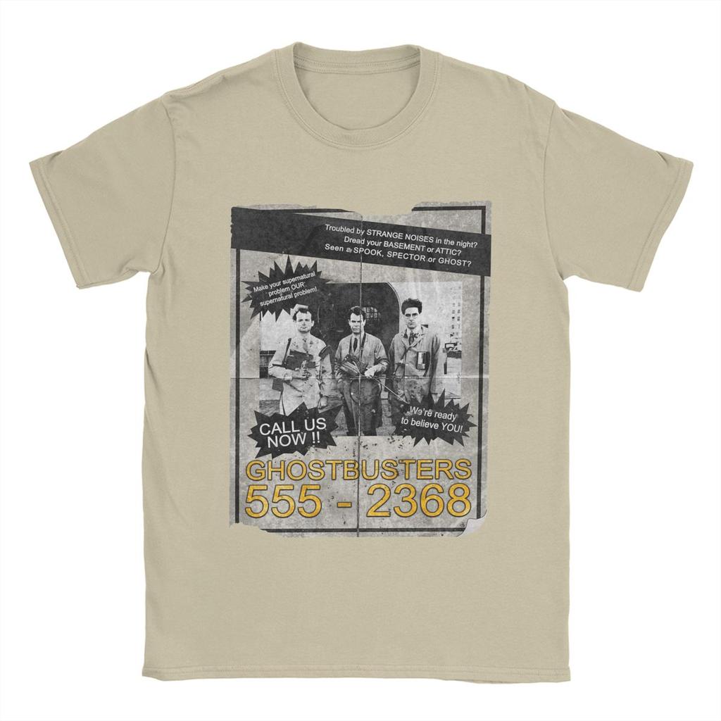 Ghostbuster Who Ya Gonna Call Men's T Shirts Unique Tee Shirt Short Sleeve O Neck T-Shirt Pure Cotton Summer Clothing