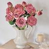 Имитация цветка розы Реалистичный внешний вид Легкий в уходе Яркий цвет Многоразовые искусственные цветы Домашний декор