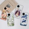 Для Vivo Y02 Y02A Y02S Y10 Y11 Y12 Y12a Y15 Y15a Y16 Y17 Y19 Прозрачные ТПУ Чехлы с Рисунком Морского Кита Ударопрочные Задние Крышки Для Vivo Силиконовый Корпус Телефона