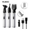 USB Rechargeable 4-in-1 Nose, Ear, Eyebrow, and Sideburn Trimmer Set