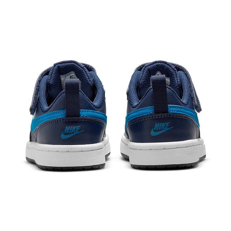 Nike Кроссовки Court Borough Low 2 PS Midnight Navy Imperial Blue для детей, черные BQ5451-403