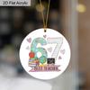 Six Seven Christmas Ornament, Teacher Six Seven Ornaments, 67 Meme Ornament, Gifts for Teacher From Student, Funny Teen Gift, 67 Meme Gift
