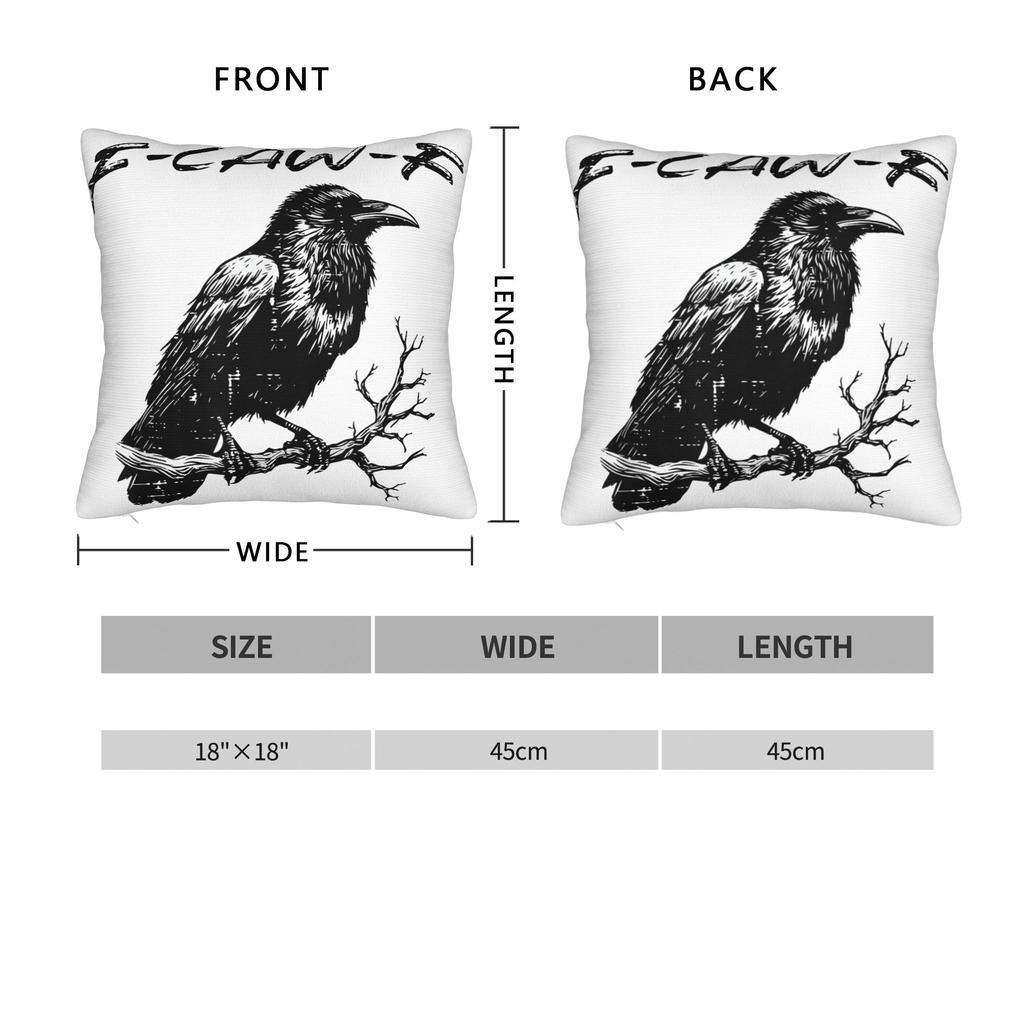 Pillow Cover Crow Meme Raven Funny F-CAW-F Design Cushion Cover Novelty Pillow Case For Sofa Bedroom Home Decor Pillowcases