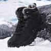 Mens Boots Lace Up Leisure Luxury Balck Casual Men Sneakers Keep Warm Snow Boots Male Cotton Boots Bota Masculina Big Size 48