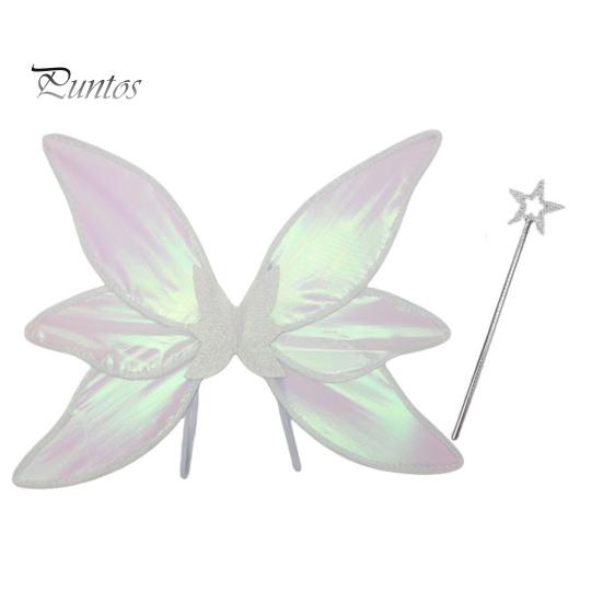 1 комплект волшебных крыльев, красочная пряжа, красивые крылья принцессы эльфа со звездой, реквизит для рождественских фотовечеринок