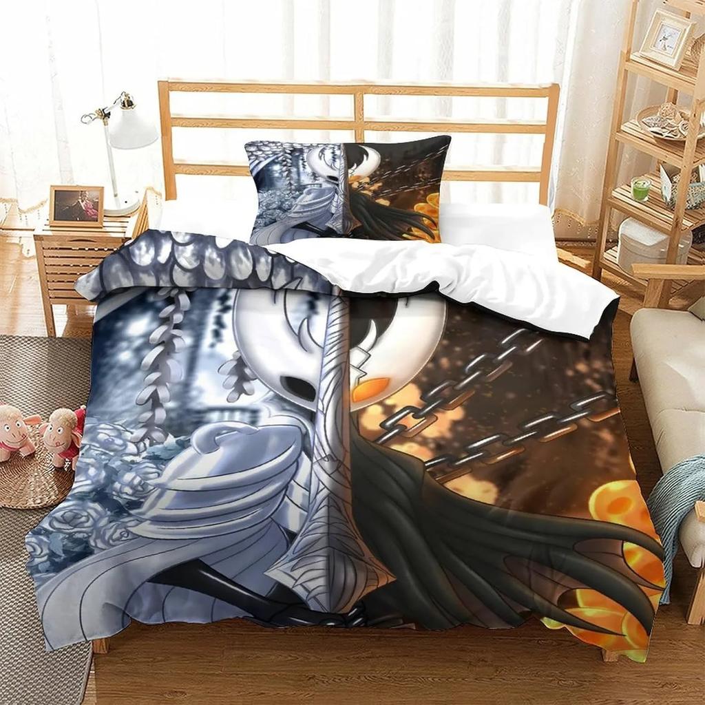Аниме Игра Hollow Knight Комплект постельного белья Hollow Knight Silksong Комплект пододеяльника Размер King Queen Full Double Single Hollow Knights