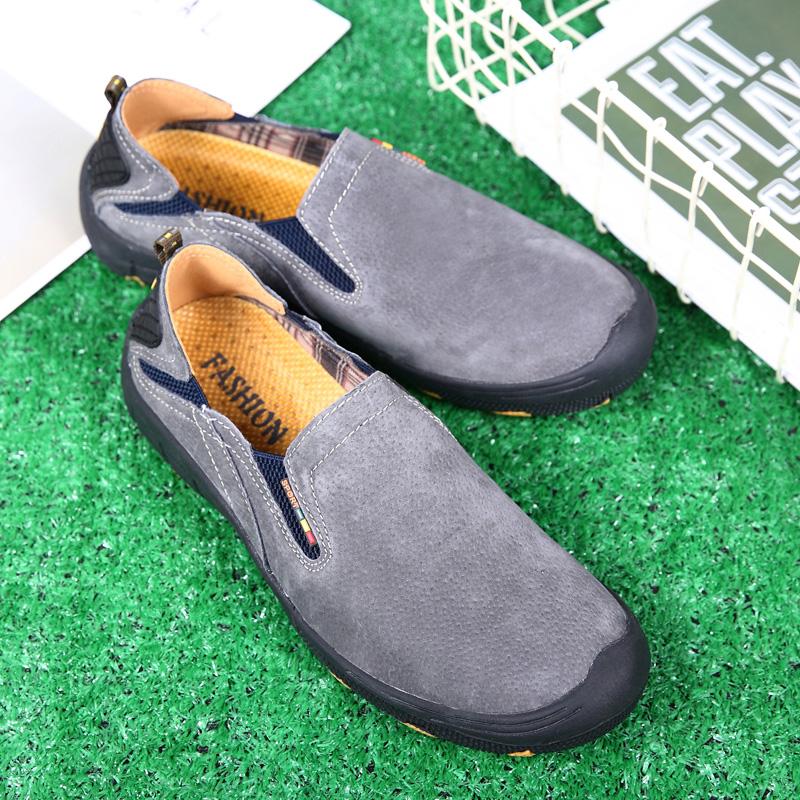 Мужская походная обувь из натуральной кожи, повседневная походная обувь для прогулок на открытом воздухе